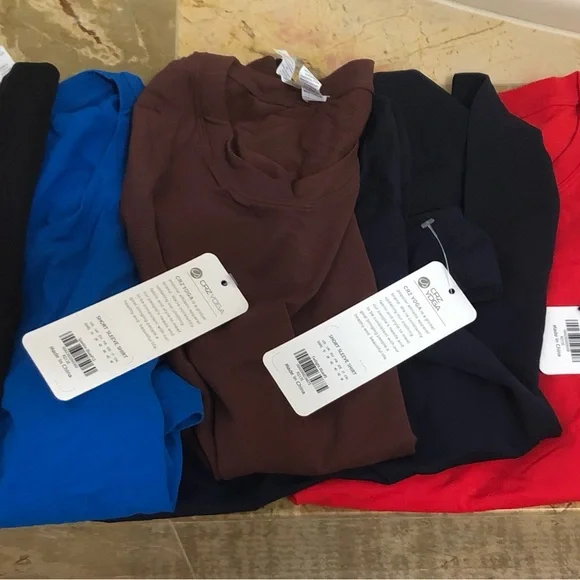 Brand New 7 Top Bundle NWT CRZ Yoga Seamless Hip length short sleeve 7 shirts - Picture 8 of 8